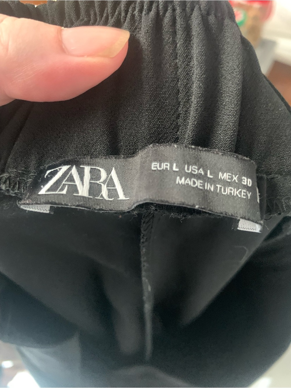 Zara Black Cargo Pants L - Picture 3 of 9
